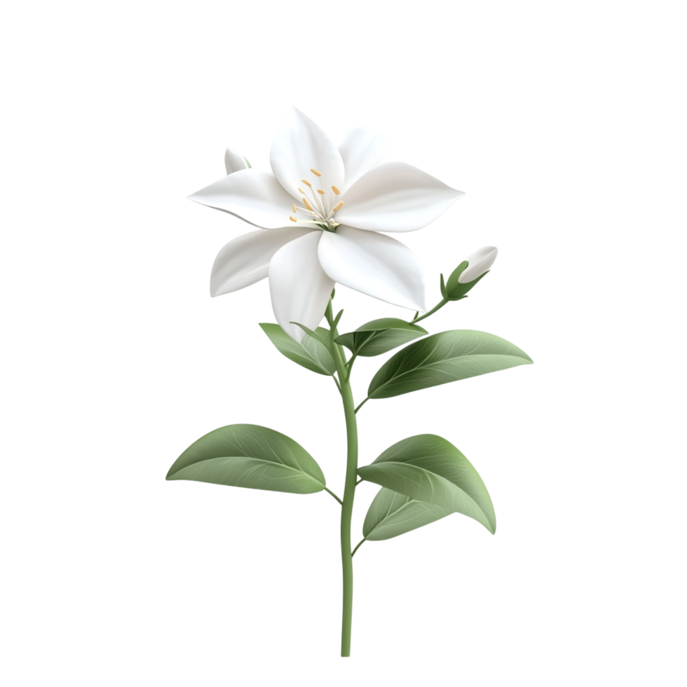 Jasmine flower isolated against a transparent background png
