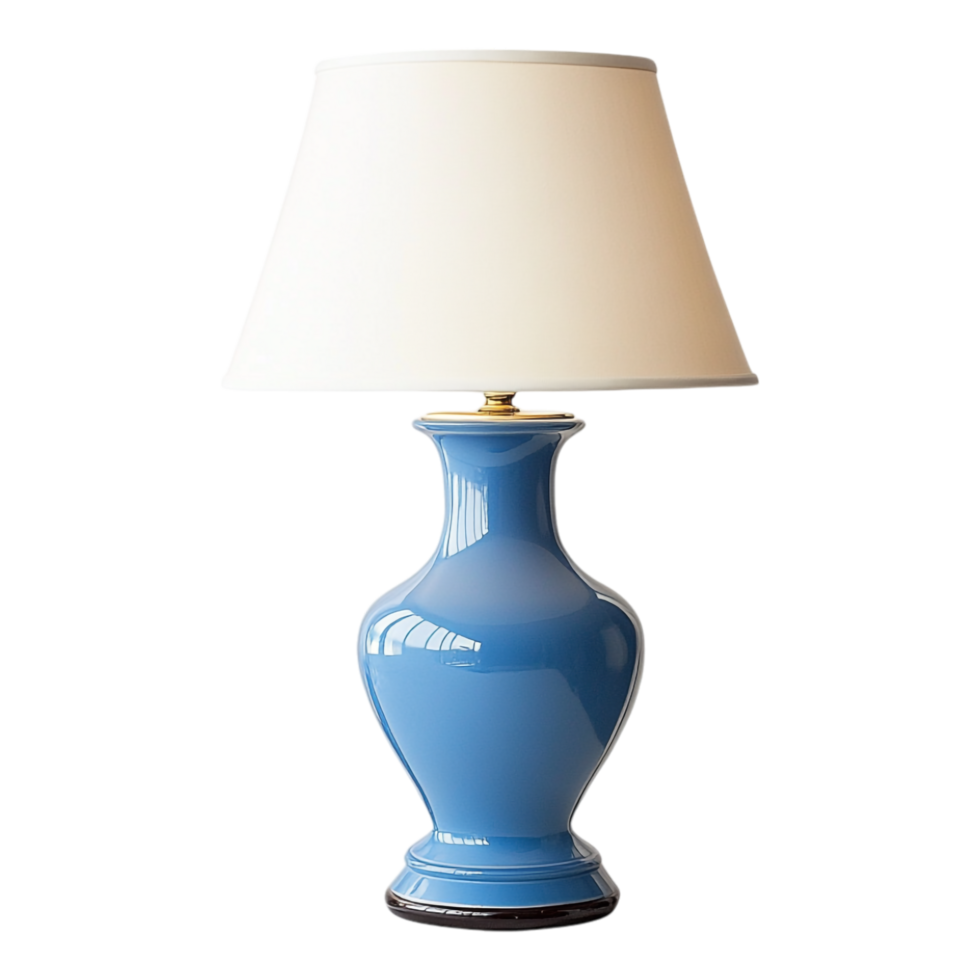 Lamp on a Blue Base Isolated Against a transparent Background png