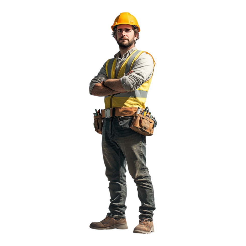 Man at Work Isolated Against a Transparent Background png