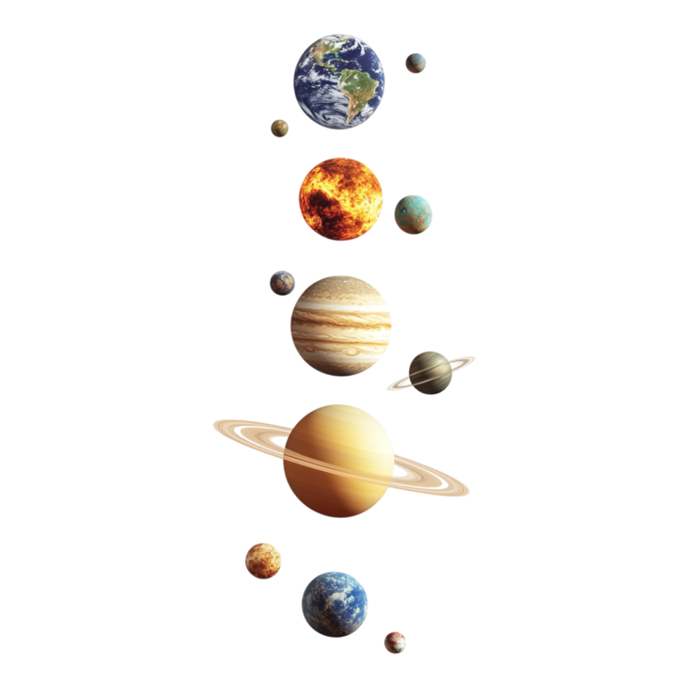The Solar System Isolated Against transparent Background png