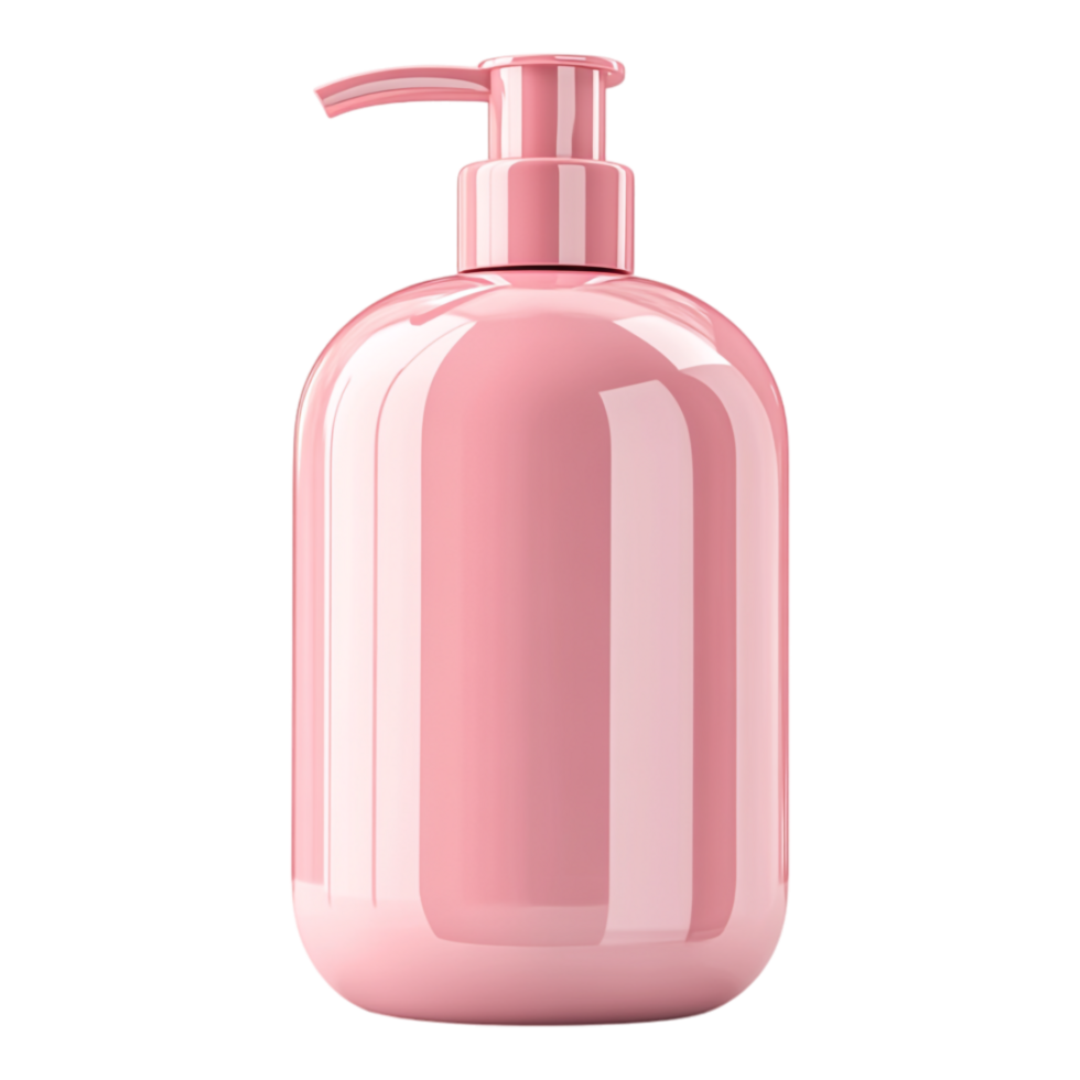 Pink Soap Bottle Isolated Against Transparent Background png