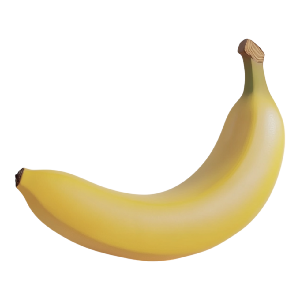 Banana on Alpha Layer Isolated Against White Background png