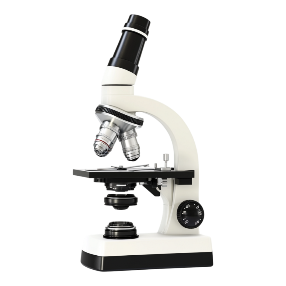 World Science Day Display with a Microscope Isolated Against a transparent Background png