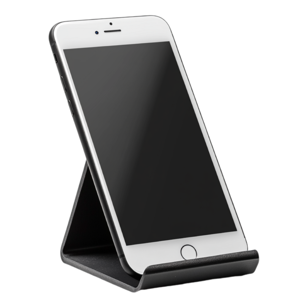 Phone and Holder Isolated on Transparent Background png