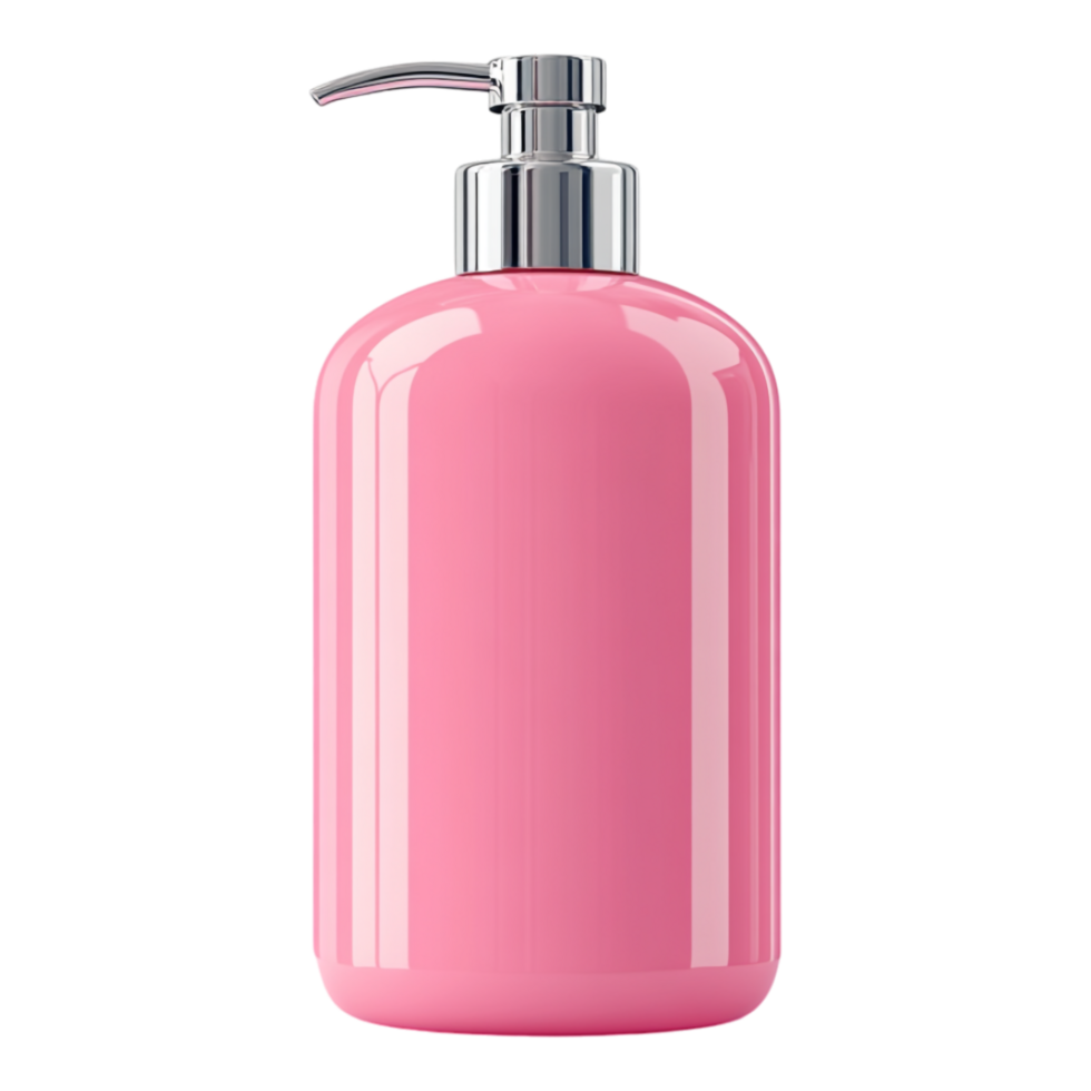Pink Soap Bottle Isolated Against Transparent Background png