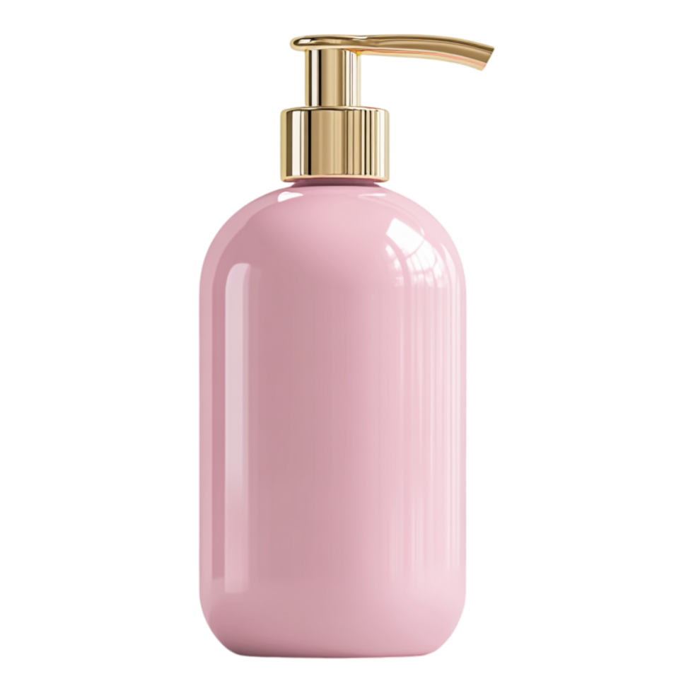 Pink Soap Bottle Isolated Against Transparent Background png
