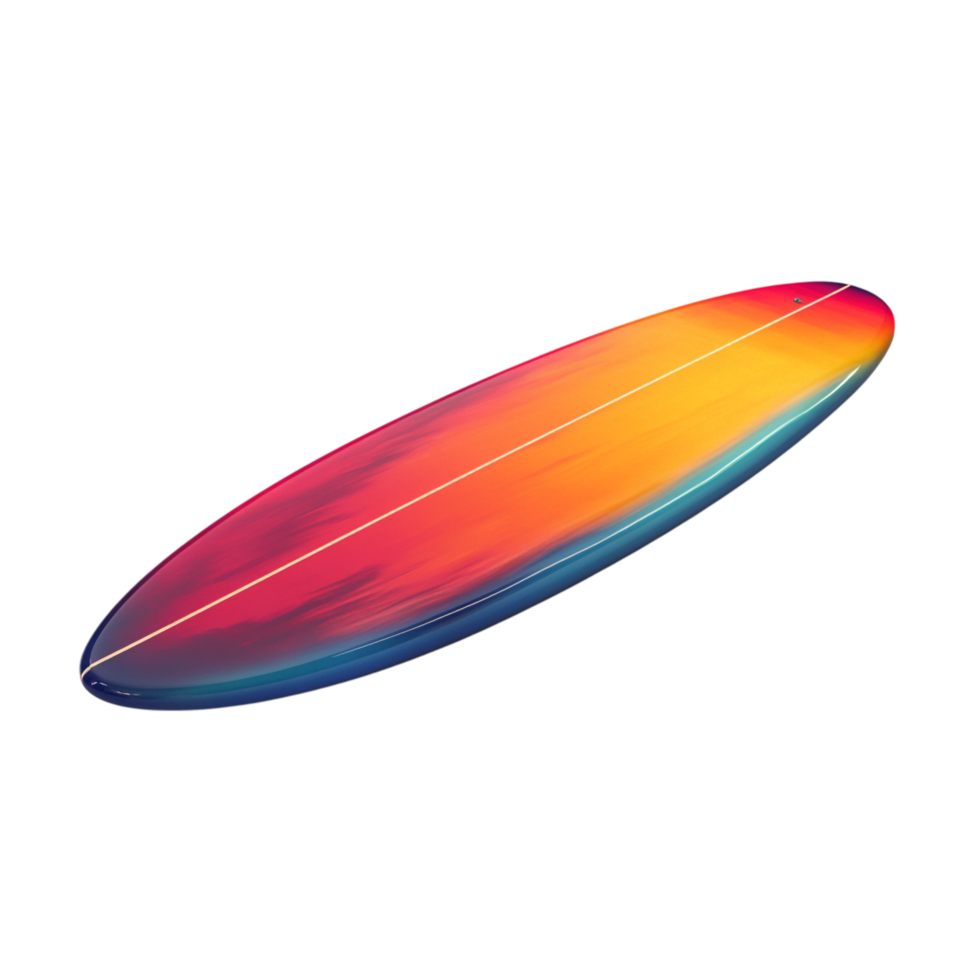 Surfboard 3D Rendering Against transparent Background png