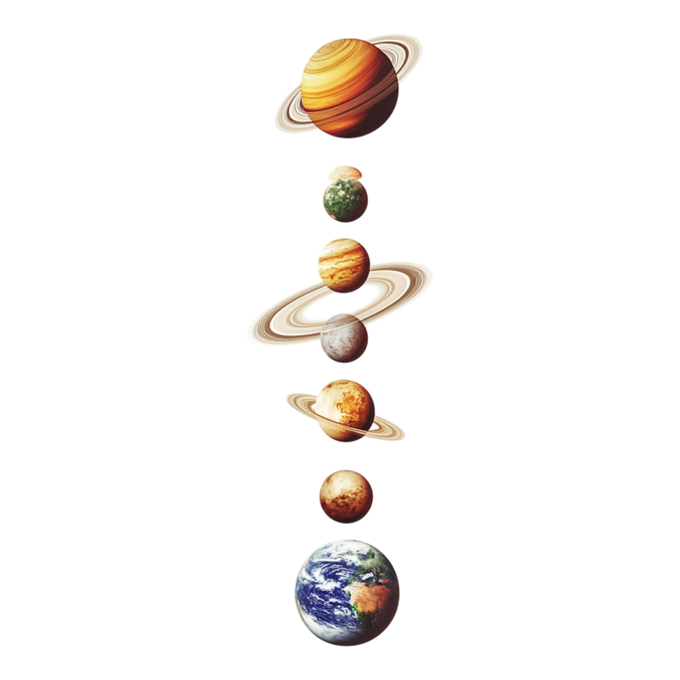 The Solar System Isolated Against transparent Background png