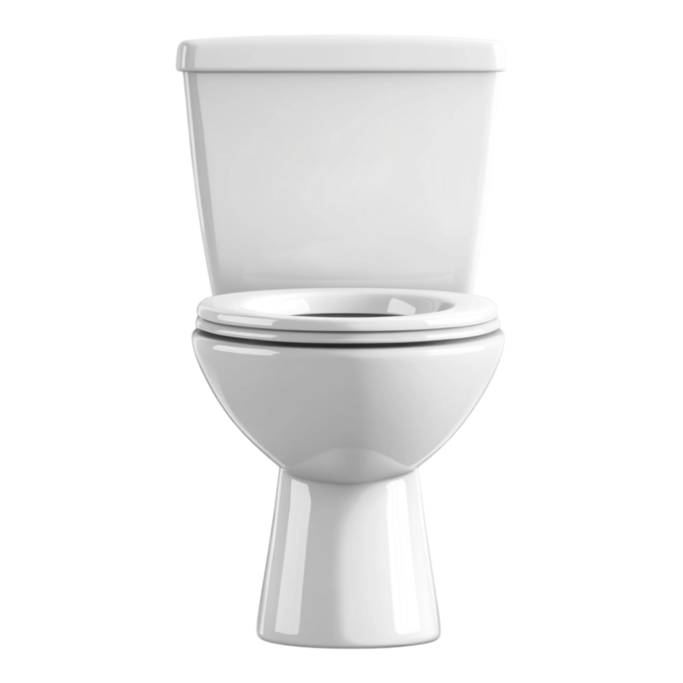 White Ceramic Toilet Bowl isolated against transparent background png