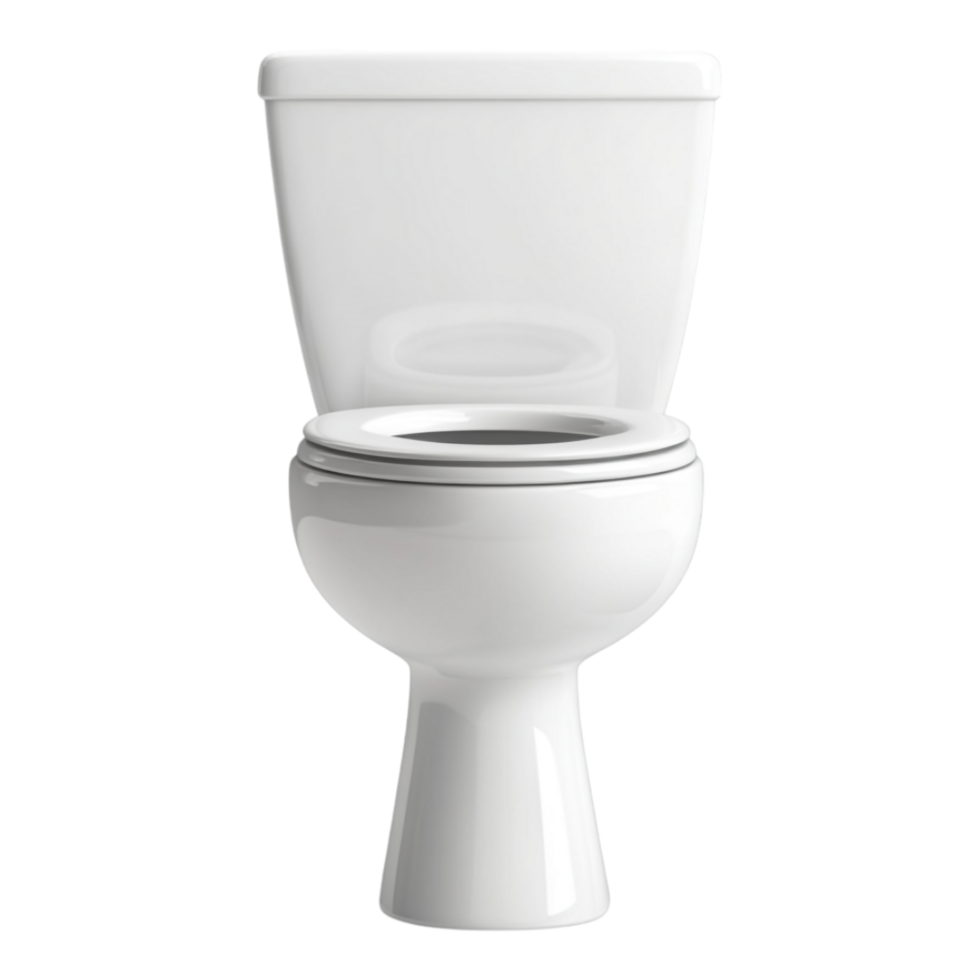 White Ceramic Toilet Bowl isolated against transparent background png