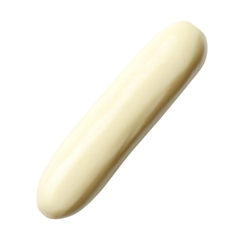 Mozzarella stick top view isolated against a transparent background png