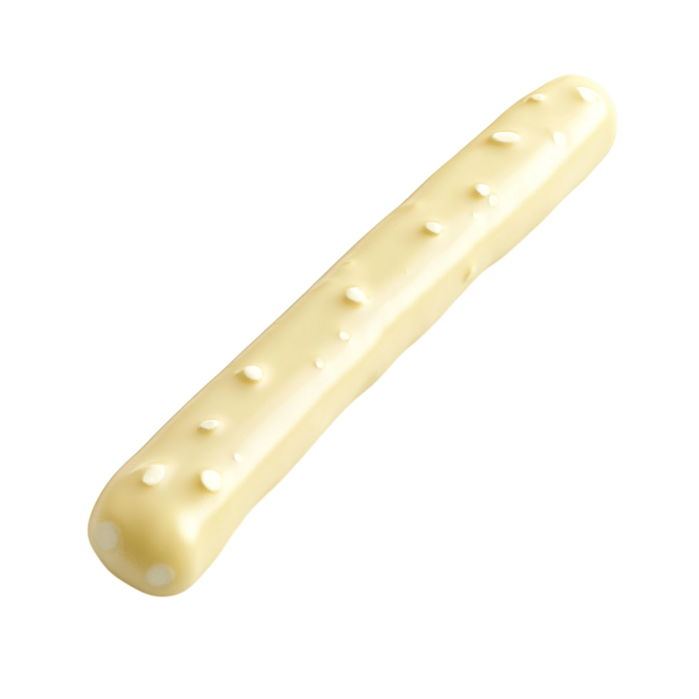 Mozzarella stick top view isolated against a transparent background png