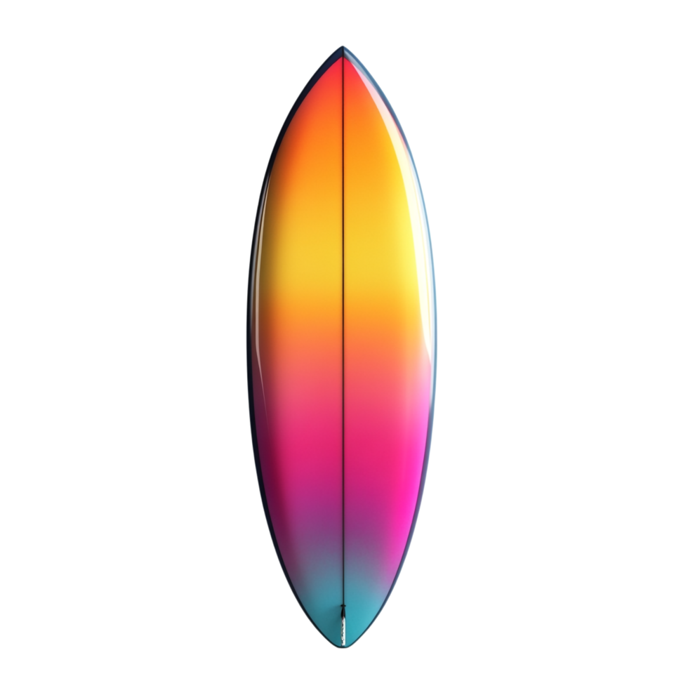Surfboard 3D Rendering Against transparent Background png
