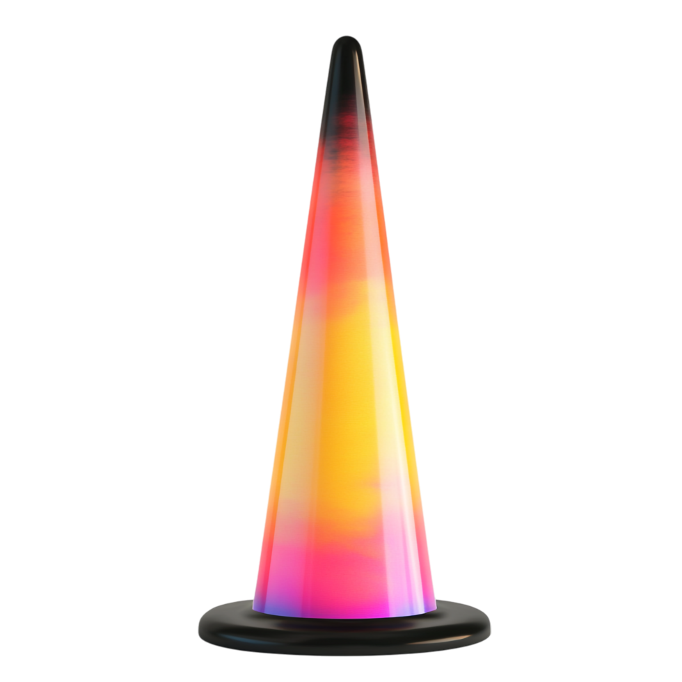 3D Rendering of a Traffic Cone Isolated Against White Background png