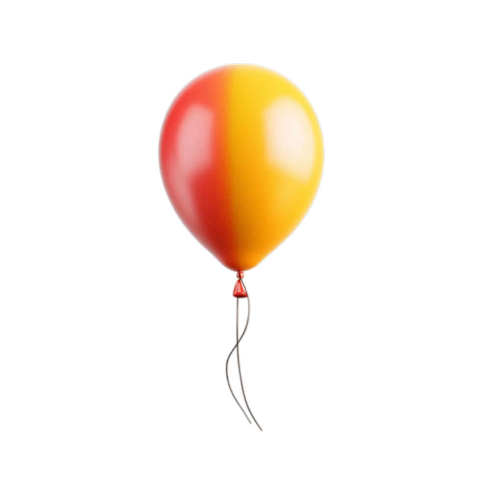PNG Realistic Balloon Against Transparent Background for Festive and Event Designs