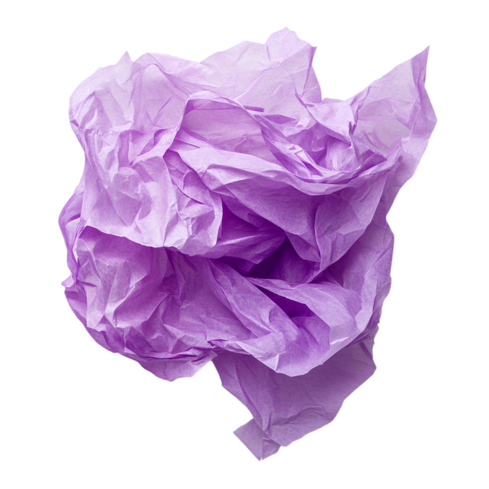 Colorful Tissue Paper on Purple and transparent background png