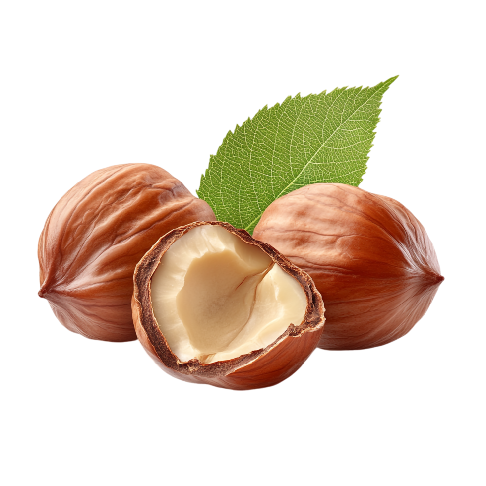 premium hazelnut on a transparent background png