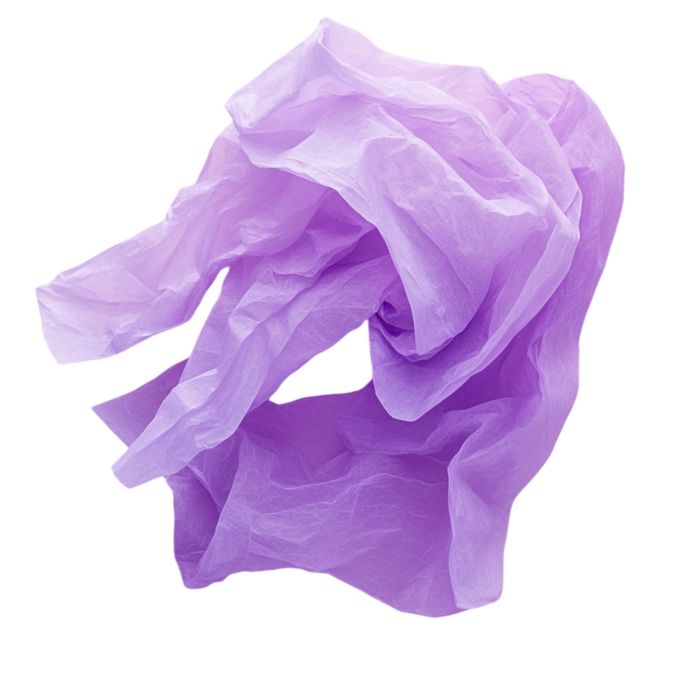 Colorful Tissue Paper on Purple and transparent background png