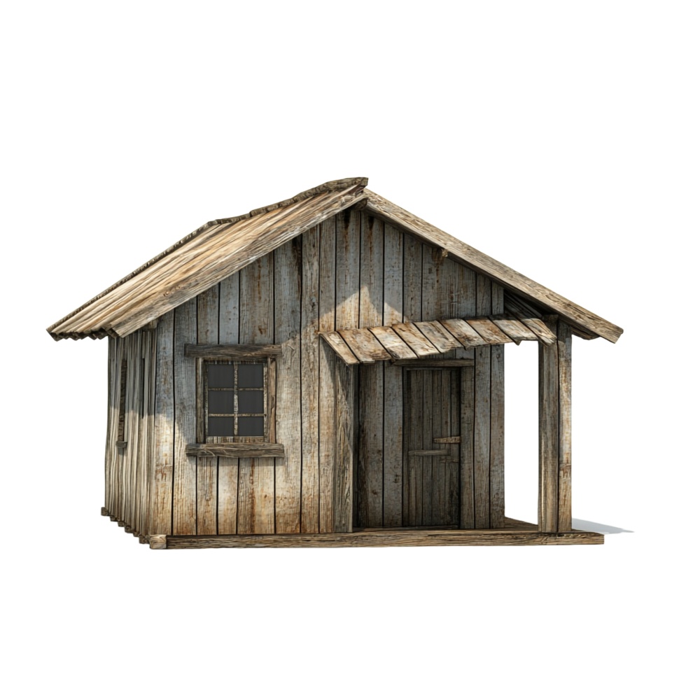 Wood shack on a transparent background png