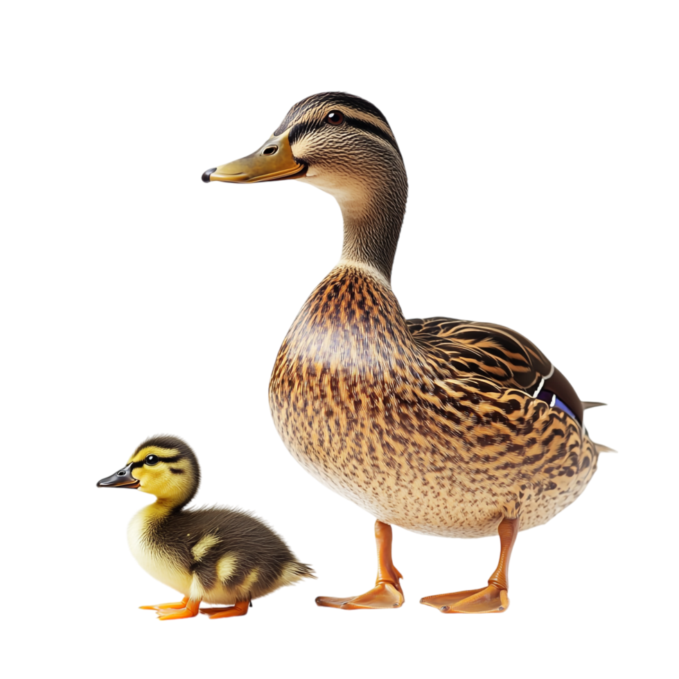 Duck with Duckling on transparent background png