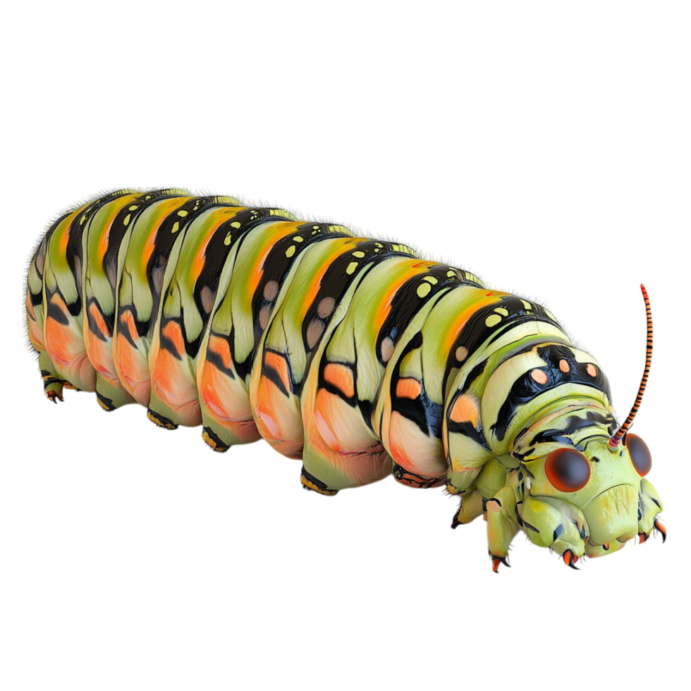 Caterpillar on transparent background png