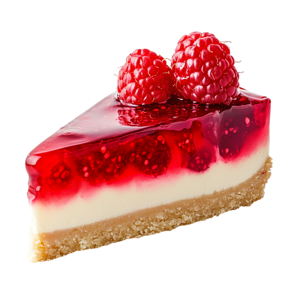 raspberry cheesecake on a transparent background png