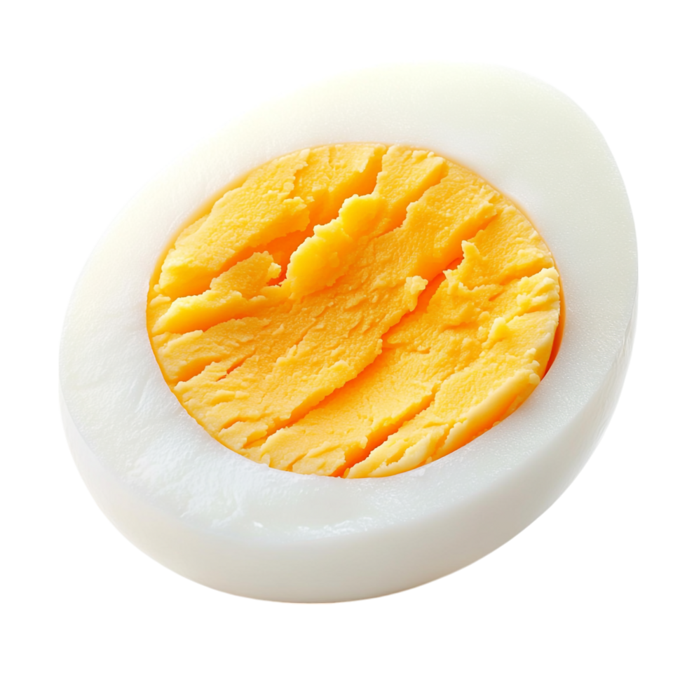 Hard Boiled Egg Slice on transparent background png