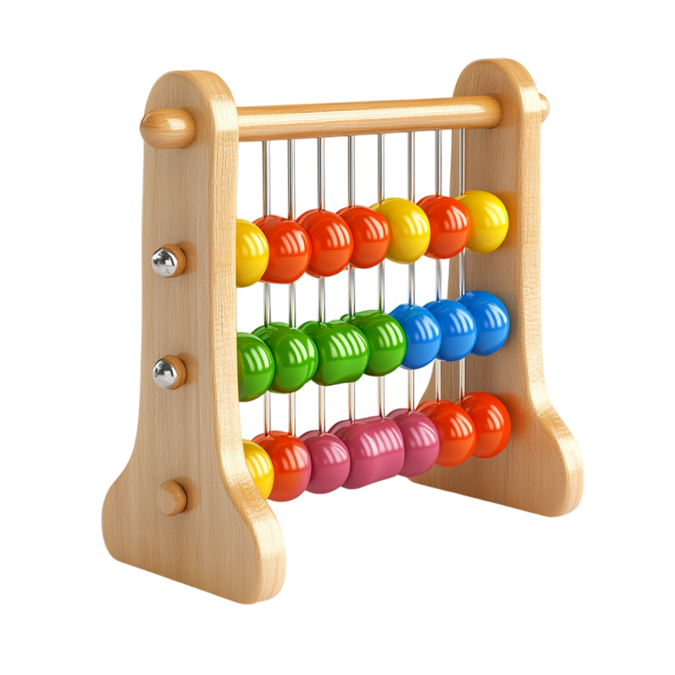 multi colored abacus on a transparent background png