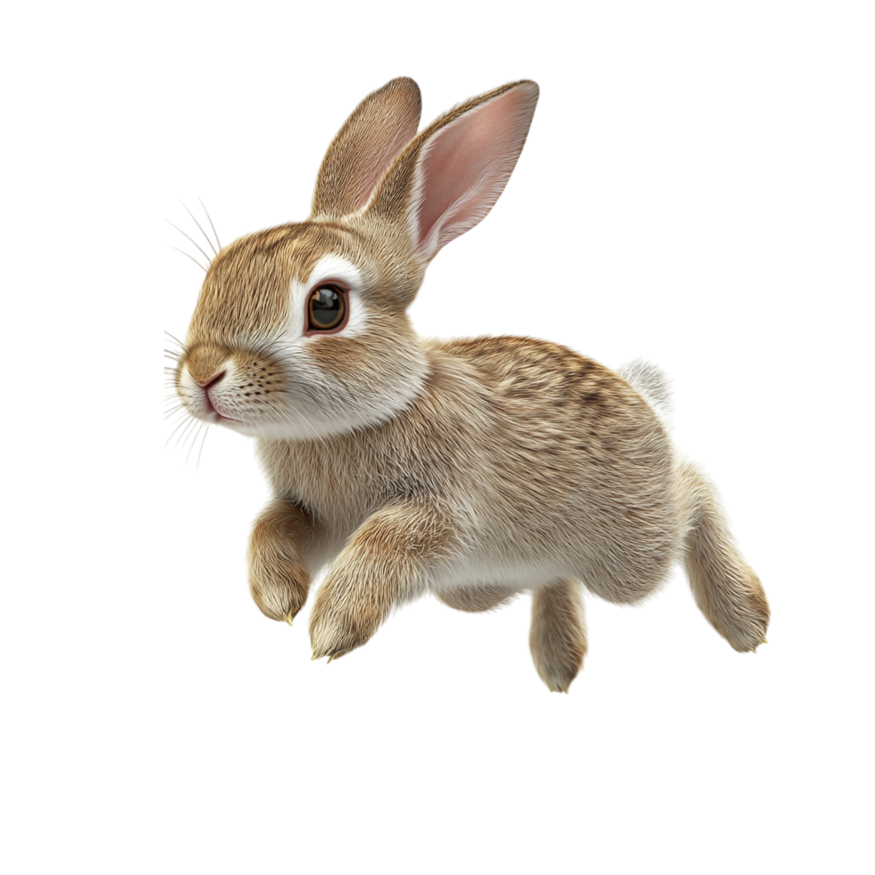 rabbit running on a transparent background png