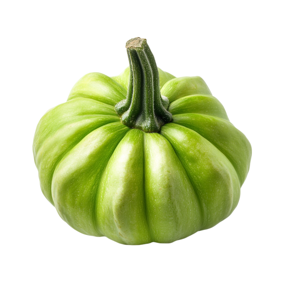 Green Pattypan Squash on transparent background png