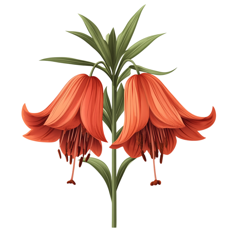 Crown Imperial Flower Vector Clipart on transparent background png