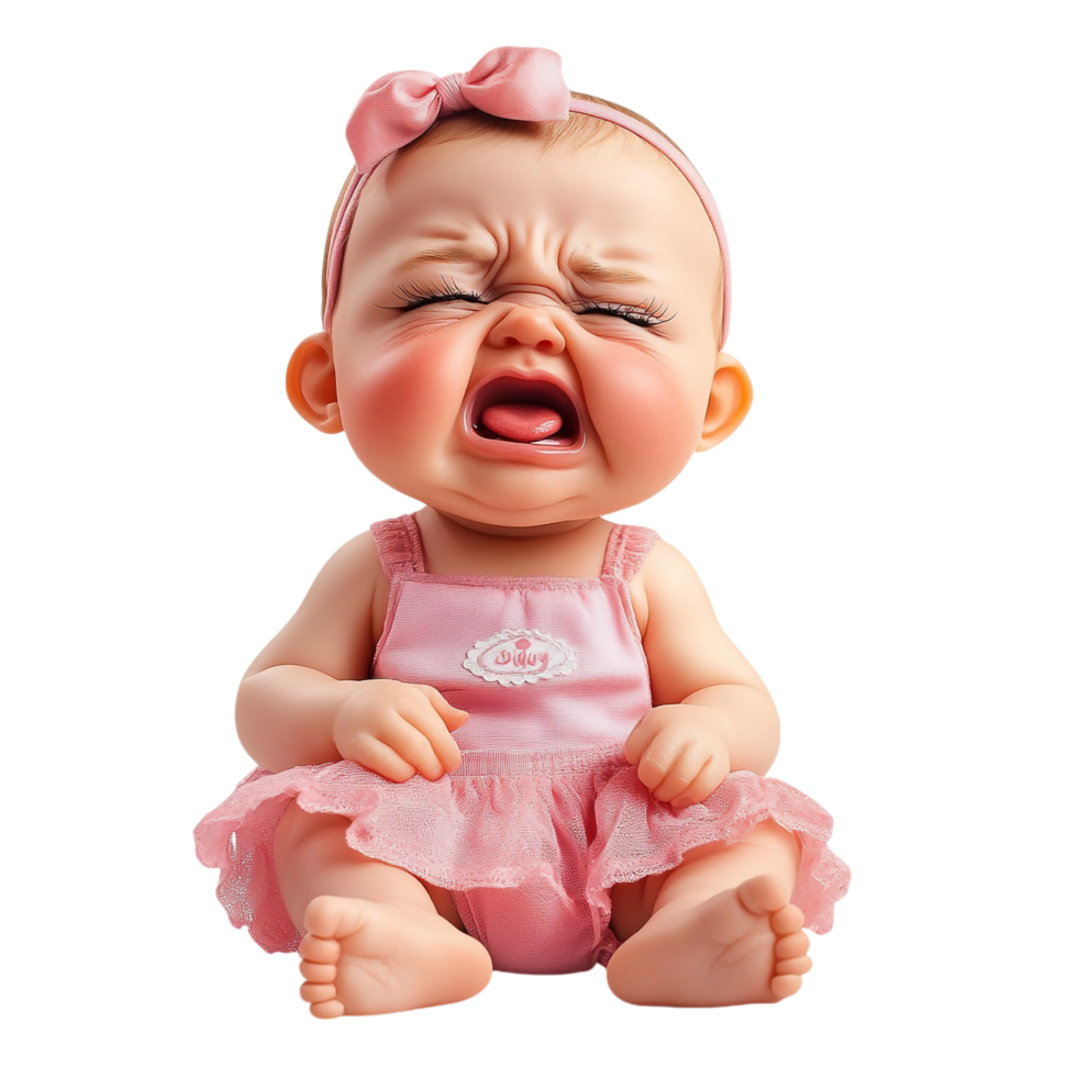 Crying Baby Girl on transparent background png
