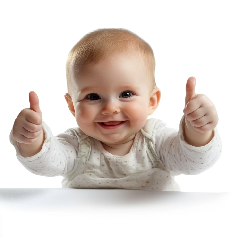 Baby Giving Two Thumbs Up on transparent background png