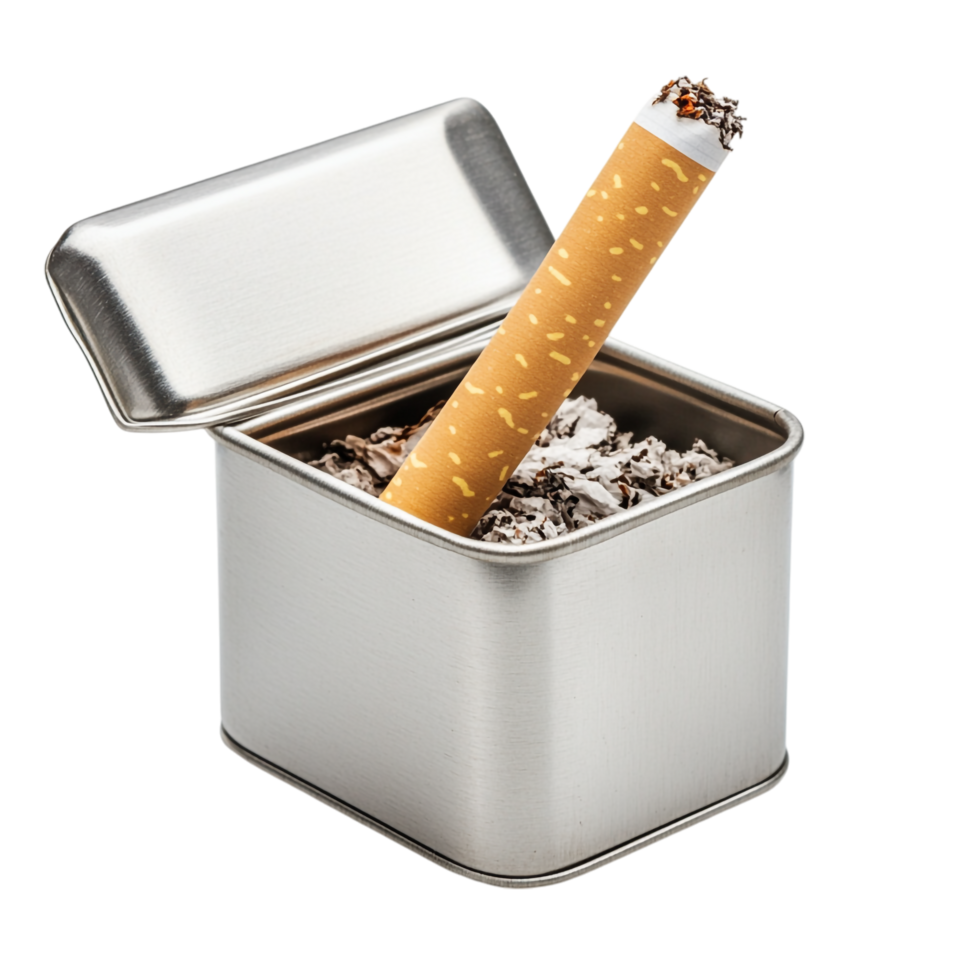 Cigarette in a tin isolated on transparent background png