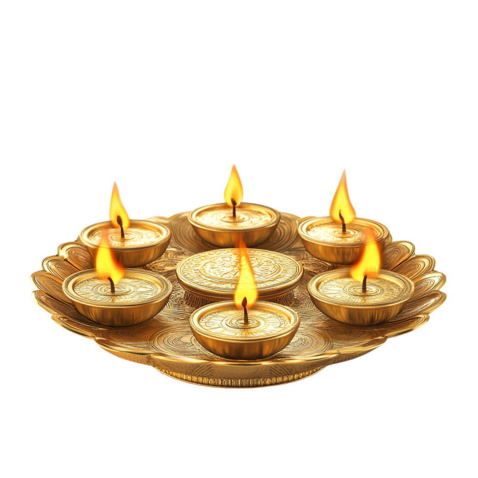 Happy Dhanteras celebration with gold coins on a transparent background png