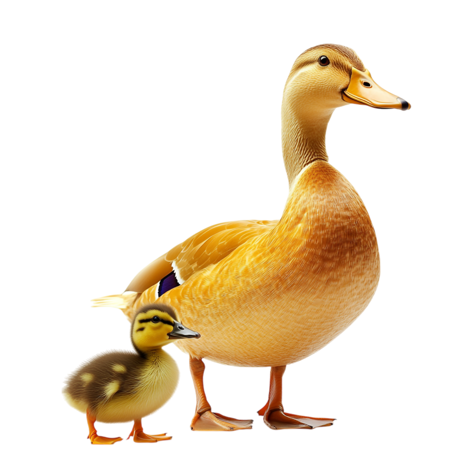 Duck with Duckling on transparent background png
