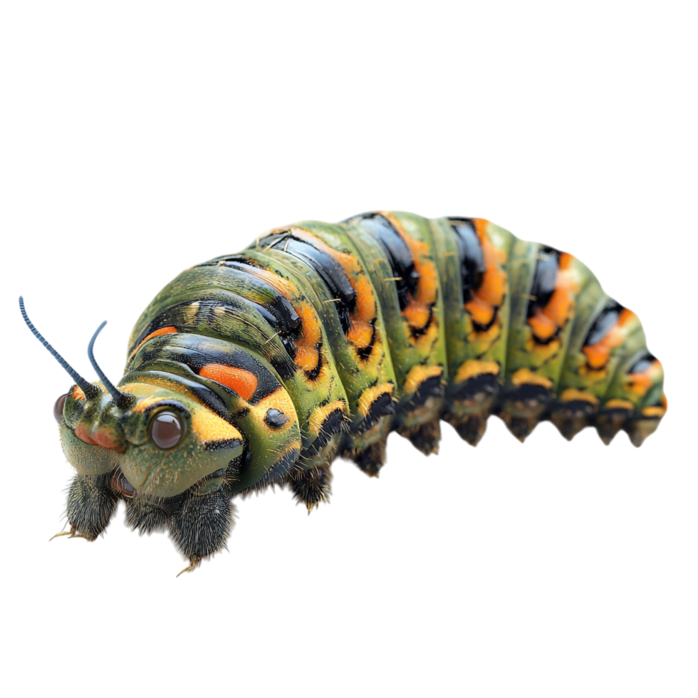 Caterpillar on transparent background png