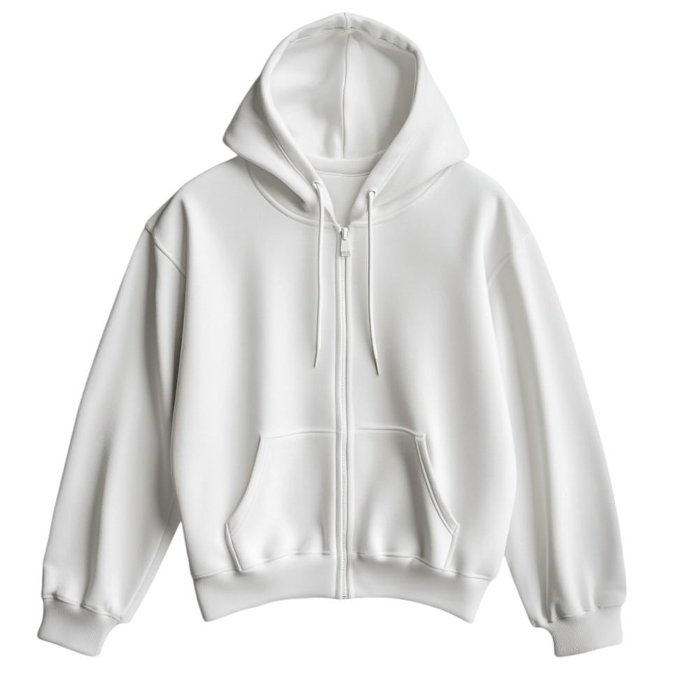 Cropped Zip Up Hoodie png