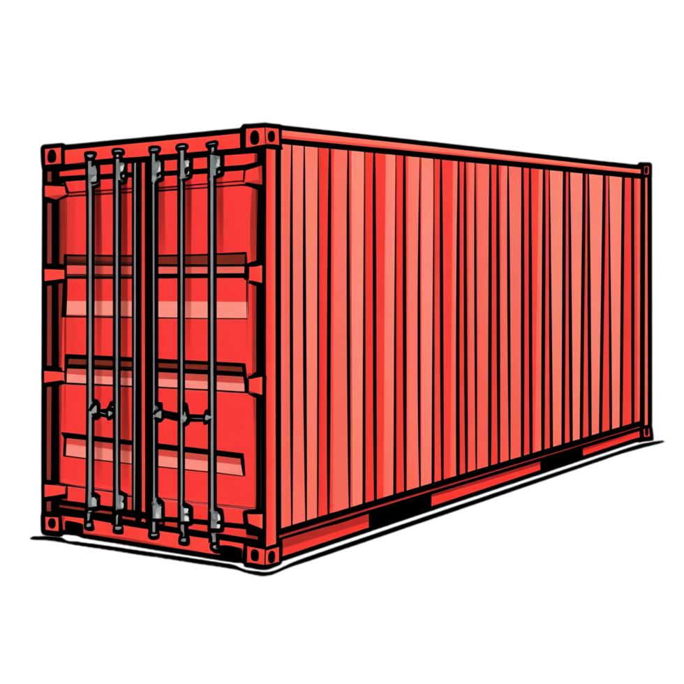 Container Vector Clipart on transparent background png