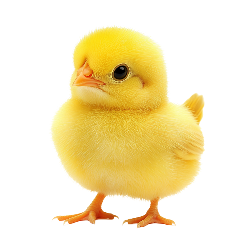 Yellow chick on a transparent background png