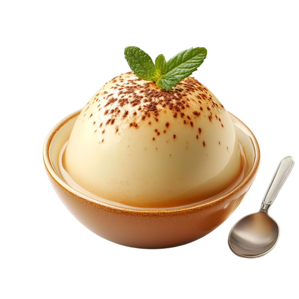 Custard Pudding on transparent background png