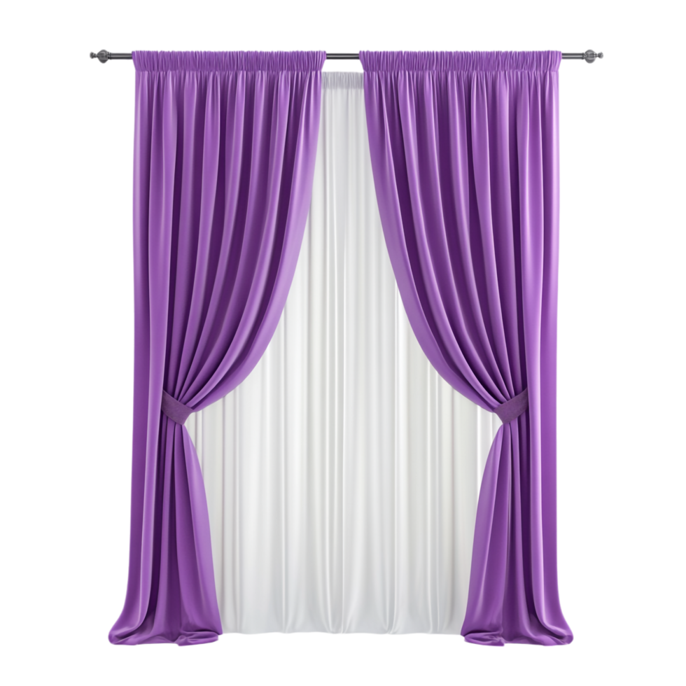 purple curtains on a transparent background png