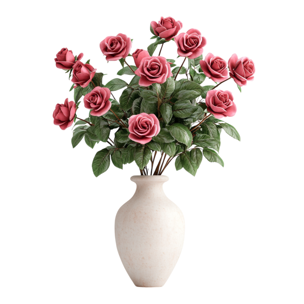 Elegant Roses in a Vase png