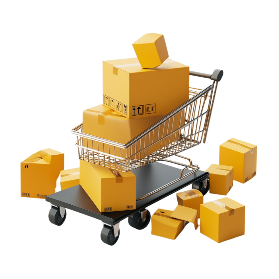 Creative Black Friday Online Shopping and Delivery png