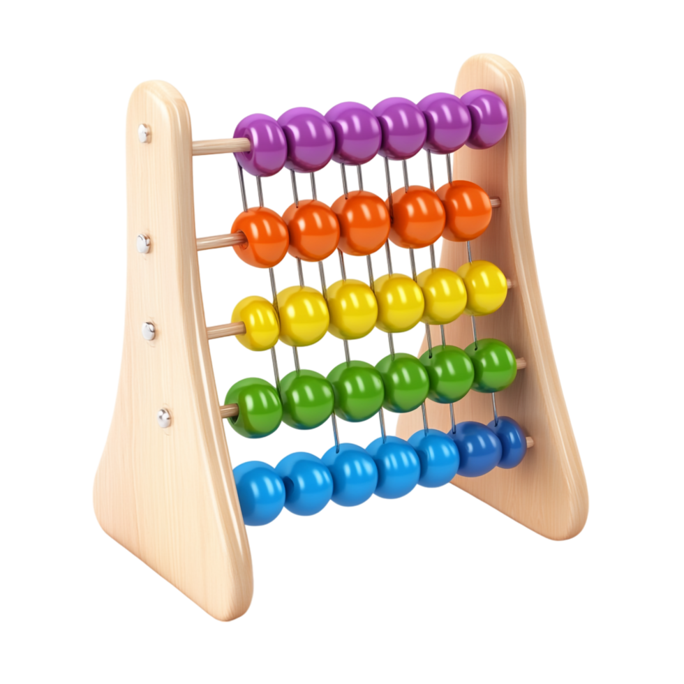 multi colored abacus on a transparent background png