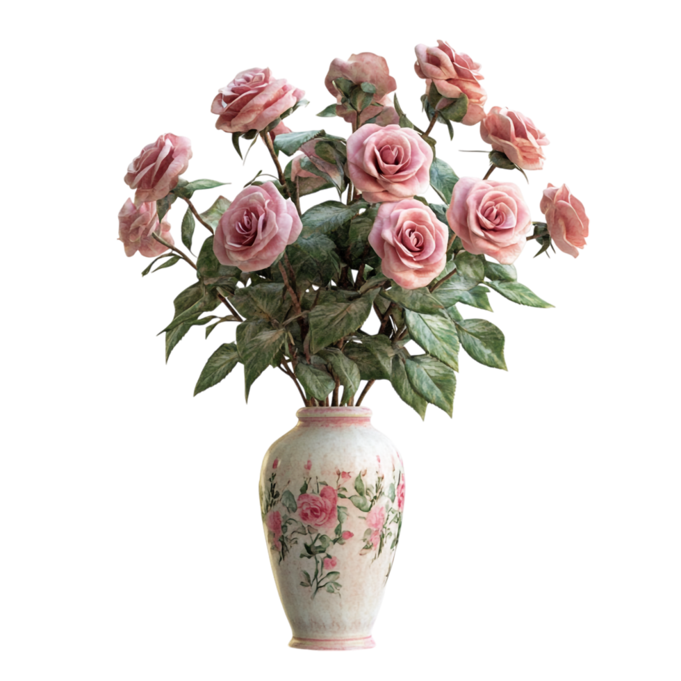 Elegant Roses in a Vase png
