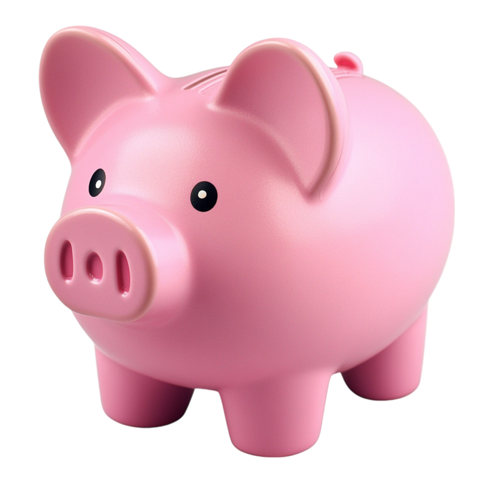pink piggy bank on a transparent background png