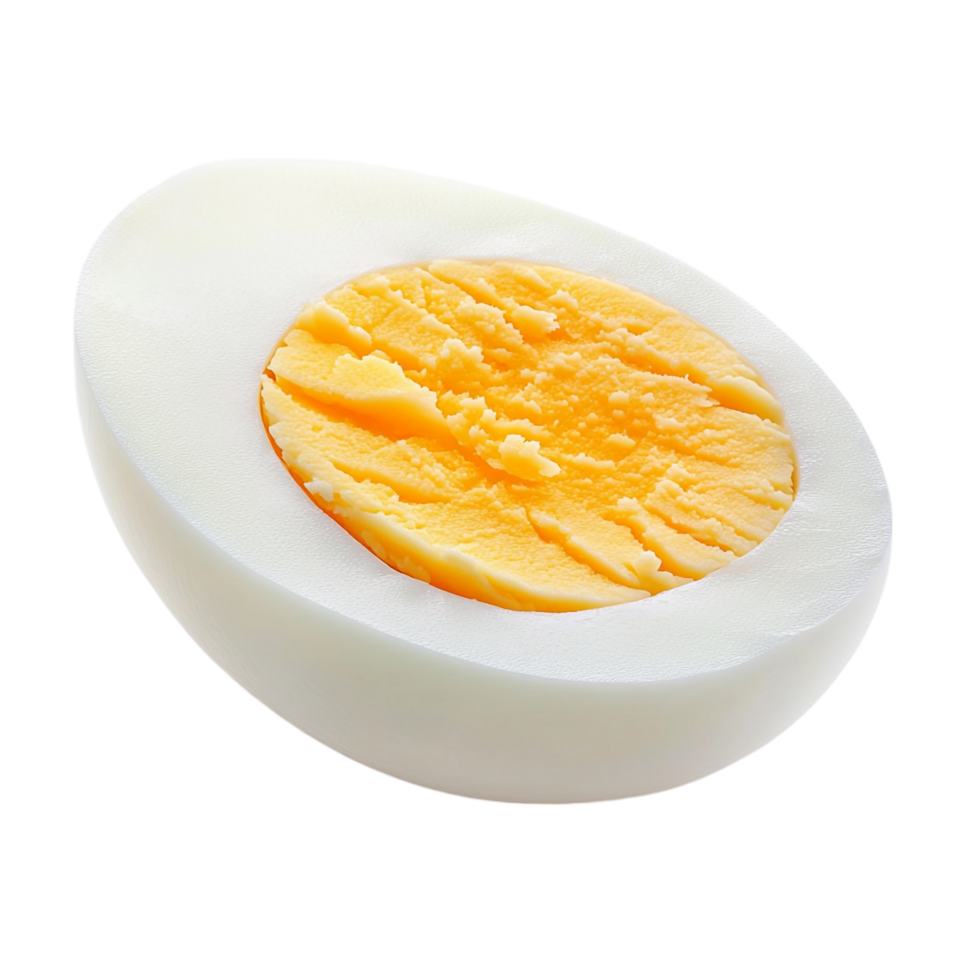 Hard Boiled Egg Slice on transparent background png