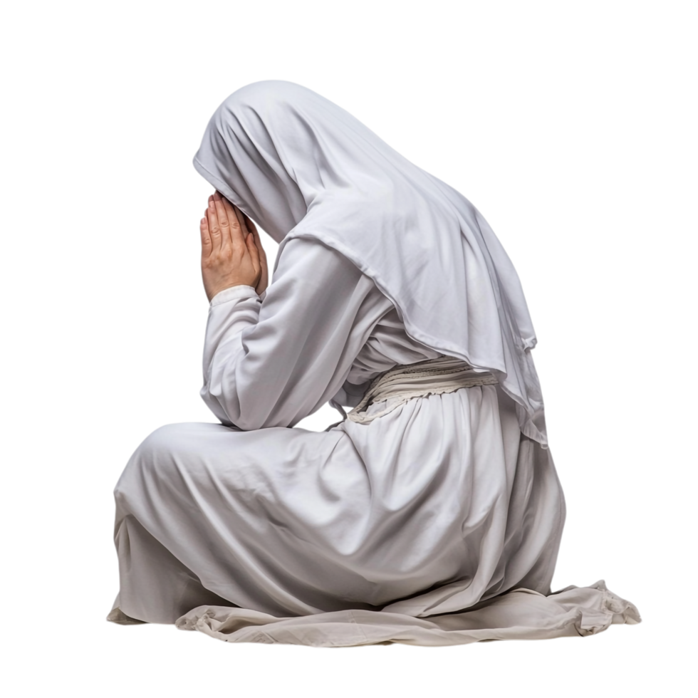nun praying on a transparent background png