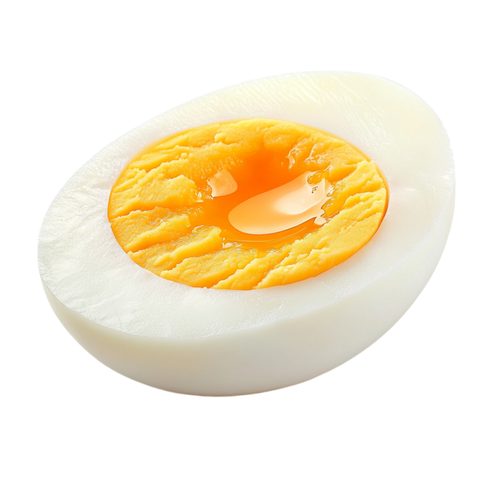 Hard Boiled Egg Slice on transparent background png